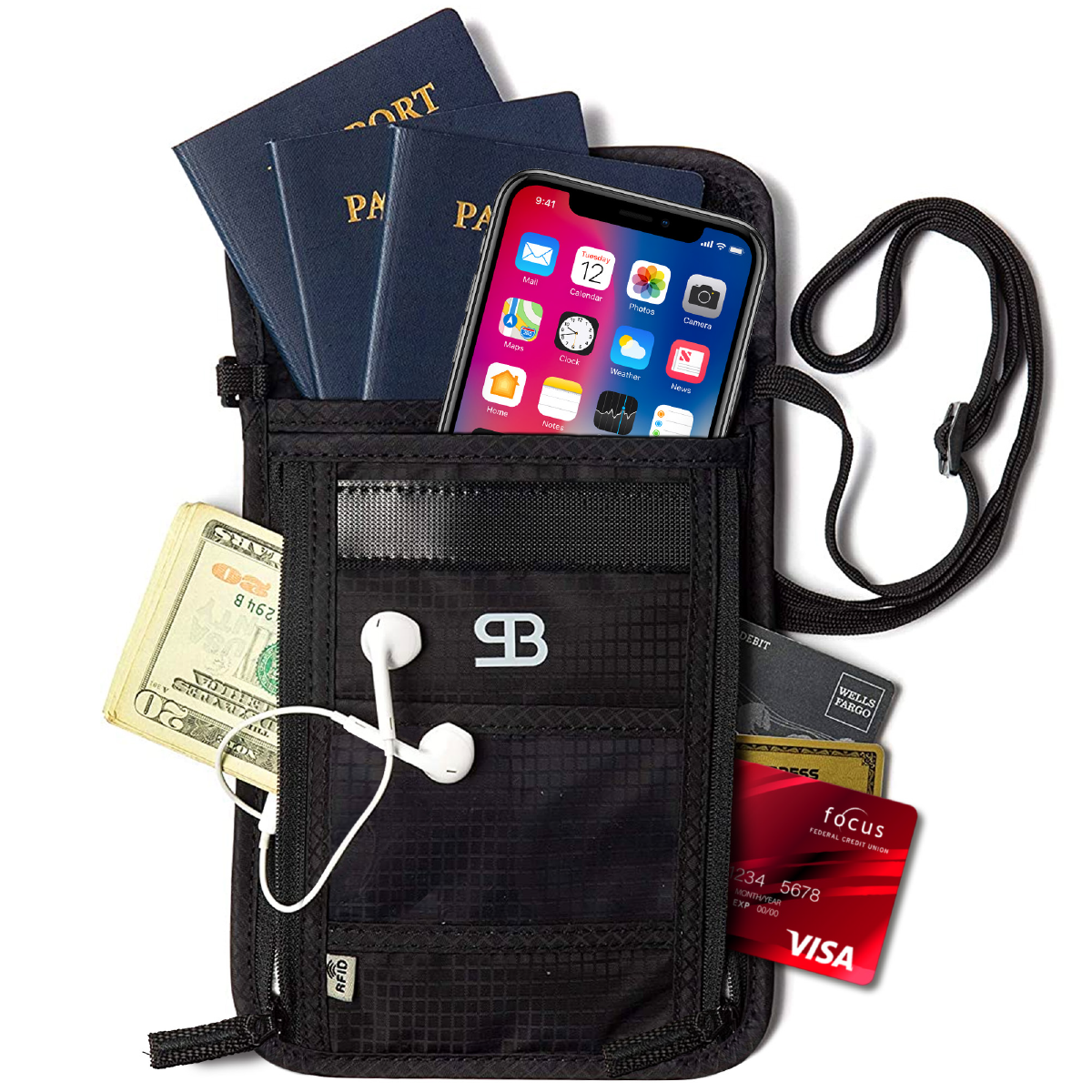 Secret Bra Pocket, Money Belt Pouch, Secret Wallet, Travel Wallet